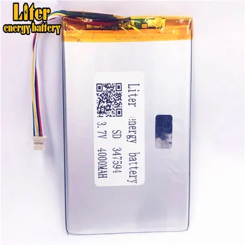 1,0 мм 5pin разъем 347594 357595 4000 мАч 3,7 В Дешевая цена литий-полимерный аккумулятор для планшетных ПК