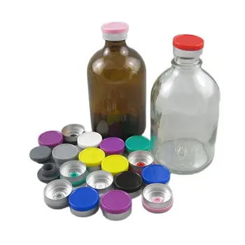 10 X Пустых Прозрачных Янтарных Стеклянных Медицинских Бутылок 100 мл 100cc Флакон для инъекций жидкости с резиновой пробкой, откидной крышкой