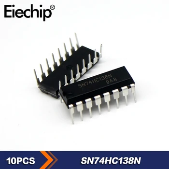 10ШТ SN74HC138N 74HC138 DIP-16 Интегральная схема 3-8-линейный декодер/демультиплексор; инвертирующая новая оригинальная логическая микросхема