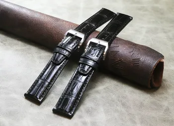 20 мм 21 мм 22 мм, высококачественный мужской ремешок из крокодиловой кожи, ремешок для роскошных часов ручной работы, изысканный сменный браслет