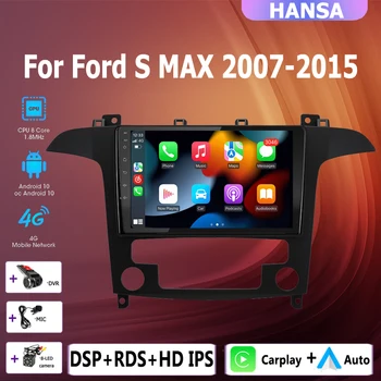 2DIN Android 10 Автомобильный радио Стерео Мультимедийный плеер с 9-дюймовым экраном Carplay Auto BT WIFI GPS для Ford S-MAX S MAX 1 2006-2015