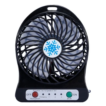 3X Портативный Перезаряжаемый Мини-вентилятор Воздушный охладитель Мини-настольный вентилятор USB-охлаждения Перезаряжаемые ручные вентиляторы Черный