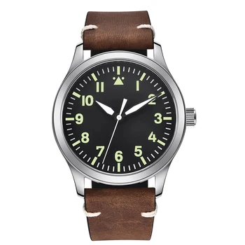 42 мм Нейлоновые военные Мужские автоматические часы роскошного бренда спортивного дизайна с сапфировым стеклом, кожаный ремешок NH35, механические наручные часы