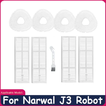9 шт. для замены робота-пылесоса NARWAL J3, запасной моющийся HEPA-фильтр, ткань для швабры, аксессуары для бытовой уборки