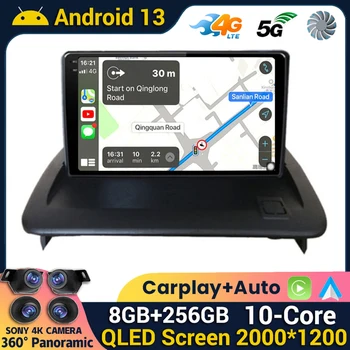 Android 13 Carplay Авто Радио Мультимедийный Плеер Для VOLVO C30 S40 V50 C70 2006-2012 Экран Монитора Стерео WIFI + 4G 360 Камера