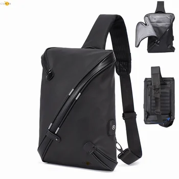 CFUN YA, Роскошная уличная повседневная нагрудная сумка для мужчин, многофункциональная противоугонная USB-зарядка, подростковая сумка через плечо, дорожная сумка на одно плечо