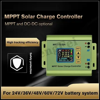 CNC MPT-7210A Цветной ЖК-дисплей MPPT Контроллер Заряда Солнечной Панели 24/36/48/60/72 В Контроллеры Солнечной Батареи Boost
