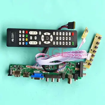 DIY Kit Подходит для LP140WH1-TLC1 /C2 /C3 /C5/C6 LVDS 40-Контактный светодиодный экран 1366 * 768 DVB-C VGA USB HDMI-Совместимый 3663 Плата драйвера контроллера