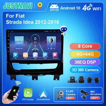 JUSTNAVI QT5 Smart IPS 4G 64G Автомобильный Навигатор Для Fiat Strada Idea 2012-2016 CarPlay WIFI BT Android 10,0 1280*720P AHD Рекордер