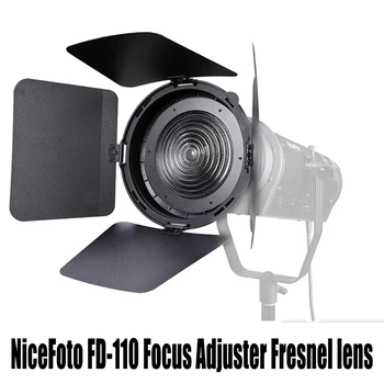 NiceFoto FD-110 Адаптер для Фокусировки Света с креплением Френеля для светодиодного видеосъемки с креплением Боуэн с Подсветкой Сотовые Решетки с Дверями Сарая