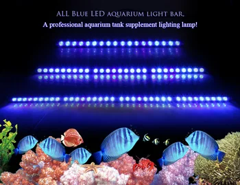 Populargrow 54 Вт/81 Вт/108 Вт Светодиодный аквариумный светильник всего с 470 нм синей полосой спектра, красивый светильник для аквариума с Коралловыми рифами