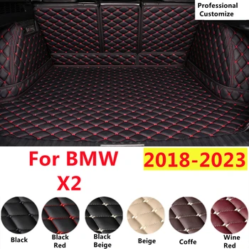 SJ Полный комплект, Изготовленный На Заказ, Подходит Для BMW X2 2018-19-2023 XPE Кожаный Водонепроницаемый Коврик Для Багажника Автомобиля, Вкладыш Для Багажного Лотка, Грузовая Задняя Накладка