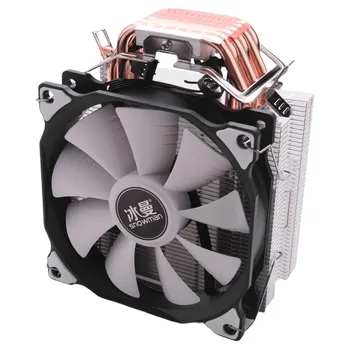 SNOWMAN 4PIN CPU cooler 6 тепловых трубок с одним вентилятором охлаждения 12 см вентилятор LGA775 1151 115x1366 поддержка Intel AMD