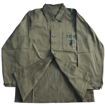 USMC Softshell Куртка Темно-морская пехота Повседневное пальто Ретро WW2 Армия США HBT Униформа для мужчин Военная одежда