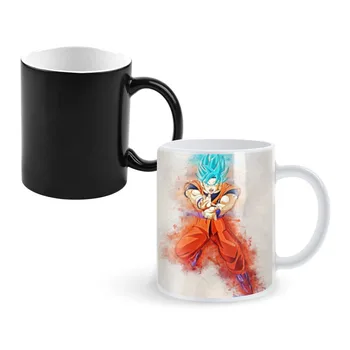 Акварель-dragon-ball-vip 350 мл Цельные Кофейные Кружки и Кружка Креативного изменения цвета, Чайная чашка, Керамические Чашки для молока, Подарки новинок