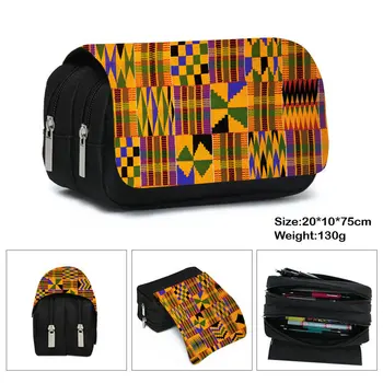 Африканский Классический Женский пенал с принтом, сумка для ручек с рисунком в африканском стиле, Модный чехол для школьных принадлежностей для подростков, Портативный Пенал