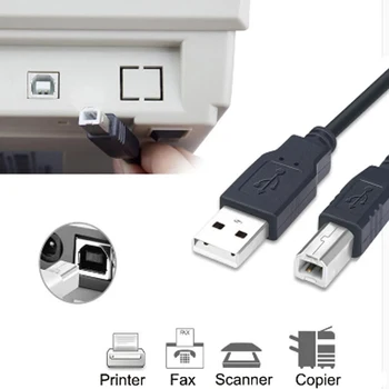 Высокоскоростной USB-кабель длиной 1/1,5 м с разъемом 2.0 A-B для принтера Canon Brother Samsung HP Epson Arduino, шнур для принтера HP