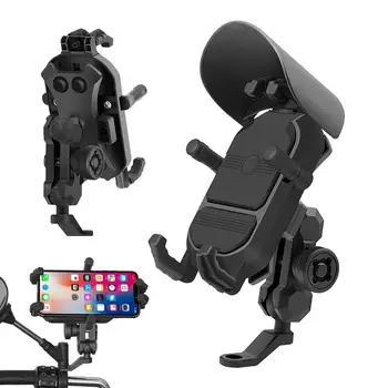 Держатель для телефона мотоцикла с возможностью поворота на 360 градусов, противоударный держатель для телефона на руль велосипеда, крепление для мобильного телефона с непромокаемой шляпой