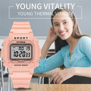 Детские спортивные цифровые часы Водонепроницаемые часы 50 м Светящийся будильник Прочный дизайн Спортивные часы на открытом воздухе Мужские