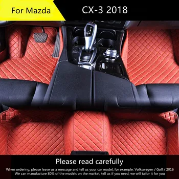Для Mazda CX-3 2018, пользовательские автоматические накладки для ног, автомобильный ковер, кожаные автомобильные коврики