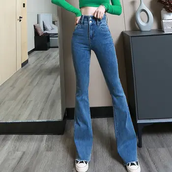 Женские джинсы, уличная одежда, джинсы с высокой талией, Джинсовые винтажные прямые простые свободные брюки Ulzzang Harajuku Оверсайз