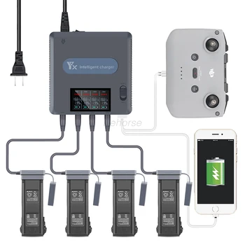 Зарядное устройство для Дрона Mavic 3 с Четырехъядерным Цифровым Дисплеем, Концентратор Для зарядки 6в1, Аккумулятор Батлера, Мобильное Питание для DJI Mavic 3, Аксессуары