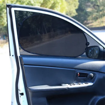 Затенение переднего стекла автомобиля Марля с боковым экраном Летнее УФ-отражение Теплоизоляция Солнцезащитный блок Автомобильные Аксессуары Затеняющая Занавеска