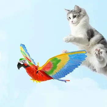 Игрушки для кошек, Имитирующие Электрического Попугая, Бесшумная Подвесная Леска, Летающая игрушка-птица, Парящая, Дразнящая Товары для дрессировки домашних животных