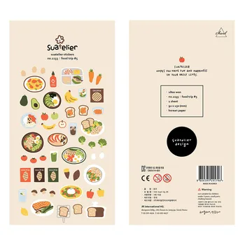 Корейский Импортный бренд Suatelier Бумажные наклейки для овощного салата Милый Скрапбукинг Diy Ведение дневника Канцелярские наклейки Декор