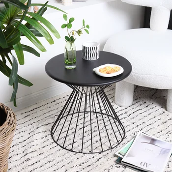 Креативный и простой Современный Чайный столик с металлическим подносом, диван для гостиной, простой железный столик для отдыха, Прямая поставка