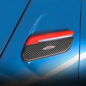 Модификация экстерьера автомобиля Декоративная оболочка Указателя поворота из настоящего углеродного волокна Для 2022 MINI COOPER S F55 F56 F57 Для укладки автомобильных Наклеек