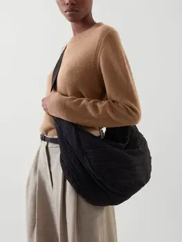 Новая Женская сумка-тоут Большой емкости для пригородных поездок, плиссированный рюкзак на одно плечо, сумки 2023, новинка
