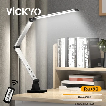 Новая светодиодная настольная лампа VICKYO для спальни, лампа для чтения с сенсорным затемнением, защита глаз, лампа для письма, учебы, работы, ночные светильники