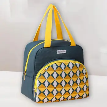 Портативная сумка для ланча Красочные Геометрические изолированные сумки для ланча для офиса, пикника, путешествий, Многоразовые, водонепроницаемые, герметичные для женщин