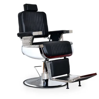 Продается Роскошная мебель для парикмахерских BC-04, Черные Винтажные Гидравлические Парикмахерские кресла