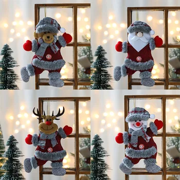 Рождественская подвеска в виде фигурки Лося и медведя, Украшение для окна, Украшение для Рождественской елки, Украшение для дома, Украшение для Рождественской елки