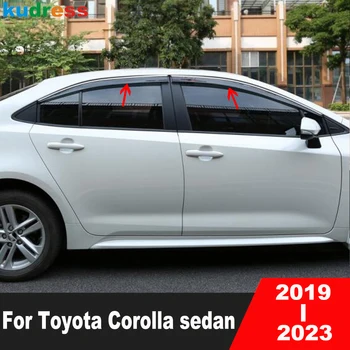 Стеклоподъемники Для Toyota Corolla Седан 2019-2021 2022 2023 Дверной Козырек От Солнца, Защита От Дождя, Отделка Автомобильных Аксессуаров