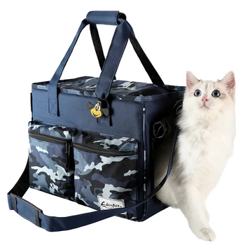 Сумка-переноска для собак и кошек, дорожная сумка для перевозки животных, Камуфляжная мягкая удобная сумка