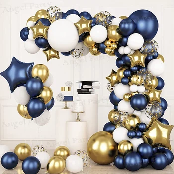 Темно-синие Воздушные шары, Комплект для арки, Украшение из воздушных шаров для свадьбы, Дня рождения, вечеринки, Юбилея, выпускного, Ballon Bleu Garland