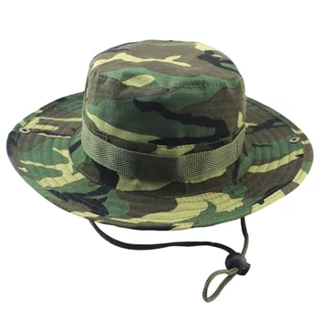 Уличная шляпа с широкими полями, защищающая от Солнца, Шляпа Boonie, Классический Американский Стиль, Кепка от Солнца в джунглях Для Рыбалки, Охоты, Кемпинга