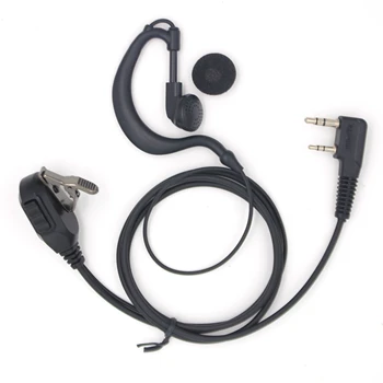Ушной крючок G-типа, Наушник с толстым плетеным проводом, гарнитура Walkie Talkie Для 2-контактного двухстороннего радио, Наушник-вкладыш С Крючком для MD-UV380 и т. Д