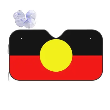Флаг австралийских аборигенов Солнцезащитный Козырек Крышка ветрового стекла Передний блок Окна Автомобиля Крышка Ветрового стекла Жалюзи Защита от Солнца