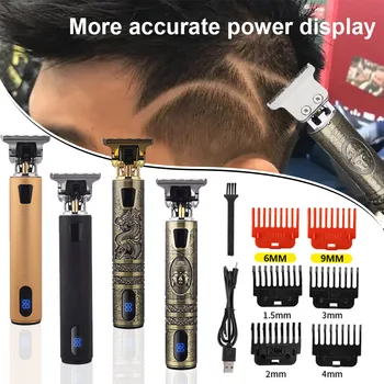 Электрическая Машинка для стрижки волос T9 USB, Перезаряжаемая Новая Машинка для стрижки волос, Мужская Бритва, Триммер Для мужчин, Профессиональный Триммер для бороды Парикмахера